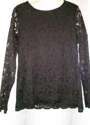 Новая шикарная новогодняя блуза. женская гипюровая, кружевная блестящая блузка. 12 р для корпоратива2 фото