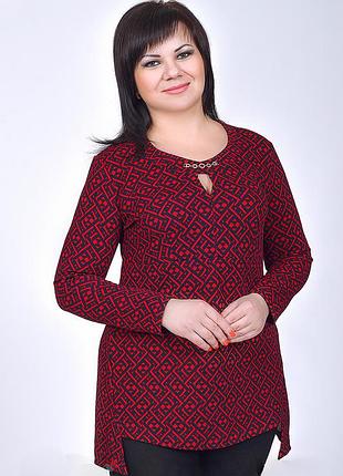 Бордова жіноча туніка розмір 54