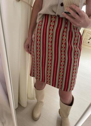 Юбка юбка до колен атласная юбка-карандаш5 фото