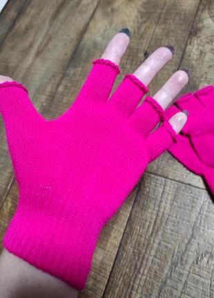 Перчатки без пальцев варежки митенки женские жіночі демисезонные6 фото