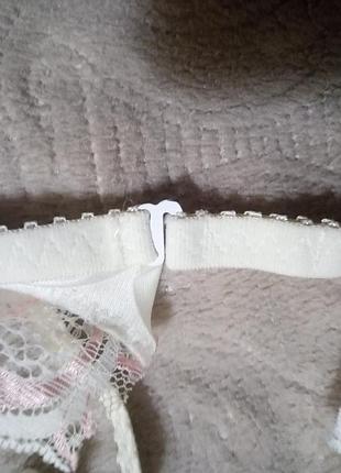 3 дня!кружевной пояс для чулок жемчужного цвета с розовым