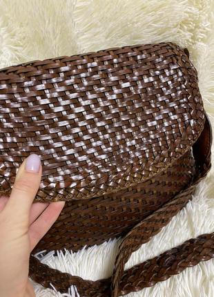 Плетена сумка з натуральної шкіри vecchi by hanilton hodge2 фото