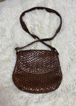 Плетена сумка з натуральної шкіри vecchi by hanilton hodge3 фото