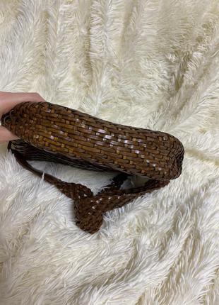 Плетена сумка з натуральної шкіри vecchi by hanilton hodge6 фото