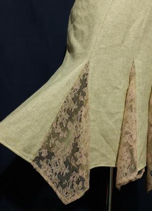 Эксклюзивная дизайнерская юбка aideen dobkin (шерсть 70%), (10%- шелк)4 фото