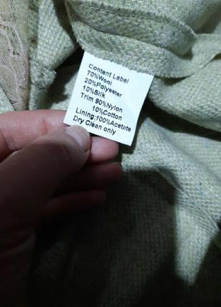 Эксклюзивная дизайнерская юбка aideen dobkin (шерсть 70%), (10%- шелк)10 фото