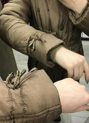 Новая зимняя куртка-пальто длинное, с мехом