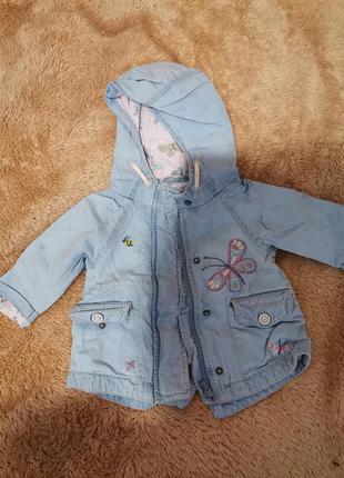 Парка джинсовая на малышку next