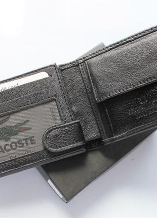 Ремінь і гаманець lacoste чорний чоловічий подарунковий набір на подарунок4 фото