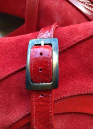 Червоні чоботи натуральна шкіра люкс італія10 фото