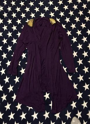 Жіночий кардиган кофта жіноча фіолетова довга