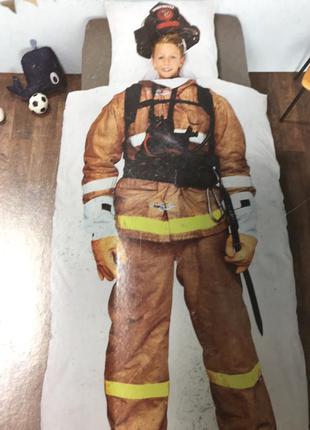Детское постельное бельё для мальчика пожарный