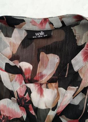 Прозрачная блуза в цветочный принт3 фото