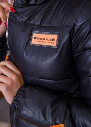 Екокожа якість бомба куртки синтепон теплі деммі 3 моделі xs s m l xl10 фото