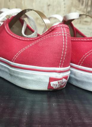 Чоловічі кеди vans authentic червоні6 фото