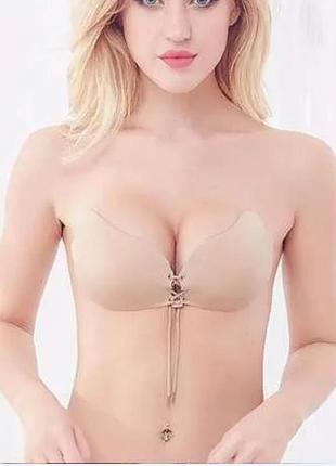 Бюстгальтер невидимка на шнуровке  самоклеющийся