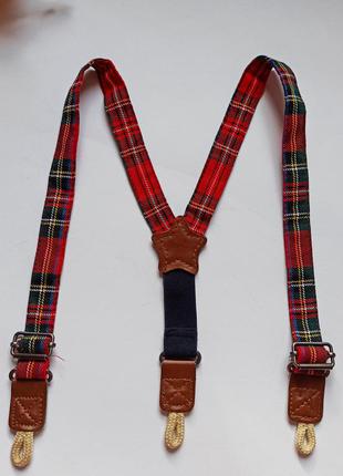 Стильні дитячі підтяжки в клітку для штанів або джинсів