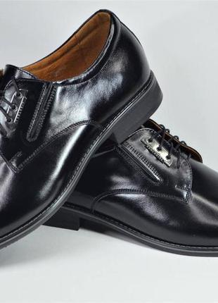 Мужские кожаные туфли великаны черные vivaro 950/205 фото