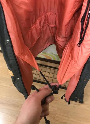 Куртка винтажная осенняя зимняя с поясной фиксацией и прячущимся капюшоном diadora “ hello 90’s “ 😻5 фото