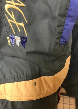 Куртка винтажная осенняя зимняя с поясной фиксацией и прячущимся капюшоном diadora “ hello 90’s “ 😻9 фото