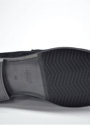 Мужские замшевые туфли лоферы черные l-style 107883 фото