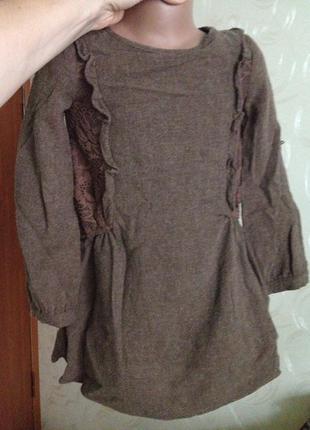 Платье- туника zara kids 4-5 лет