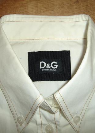 Dolce&gabbana (d&g) дольче габбана белая рубашка, оригинал, с голограммой,