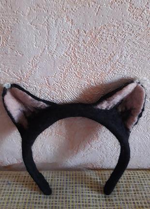 Обруч с ушками тигра,кишки,эльфеек зеленые и розовые.