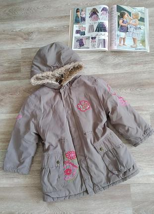 Зимнее пальтишко c тедиком и вышивкой  topolino 104