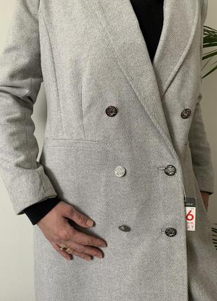 Пальто двубортное длинны миди демисезонное primark пальто двухбортне довжини міді10 фото