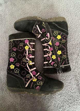 Braoeez ⭐️⭐️🖤🖤🌸🌸кожаные замшевые ботинки для девочки1 фото