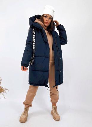 Зимняя женская куртка с капюшоном зефирка2 фото