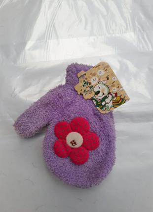 Рукавички махрові травка