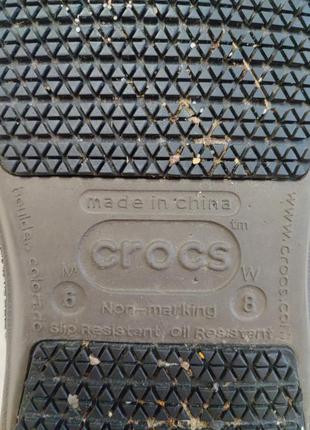 Мужские кроссовки шлепанцы сандалии crocs размер m6 w8 (38-39)9 фото