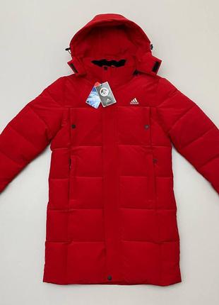 Зимняя красная куртка adidas