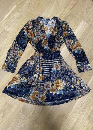 Шикарное бархатное платье zara