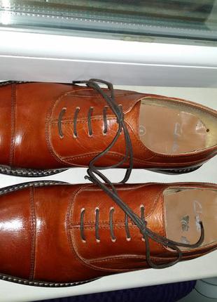 Мужские классические туфли на шнуровке оксфорды clarks натуральная кожа6 фото