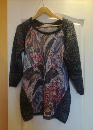 Джемпер -туника 80% шерсть от serianno