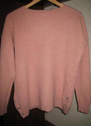 Стильный кашемировый свитер , грубой вязки кашемир2 фото