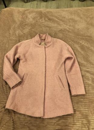 Пальто женское кашемировое, нежно розового цвета3 фото