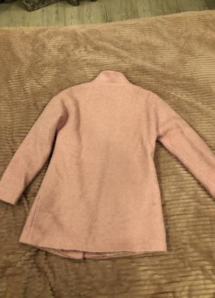 Пальто женское кашемировое, нежно розового цвета2 фото