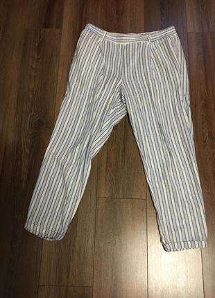 Брюки льняные