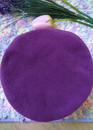 Утеплённая фиолетовая флисовая панама hankshead/мягкая лавандовая шапочка с полями сиреневая3 фото