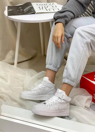 Кросівки найк айр форс білі високі😎nike air force white😎36рр-45рр