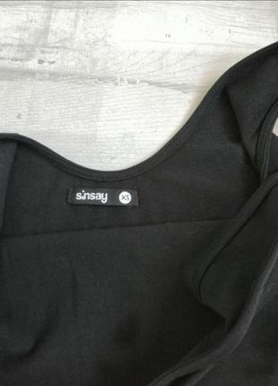 Черное базовое миди платье от sinsay4 фото