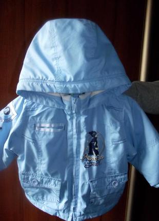 Куртка, курточка демісезонна baby line ( libellule) 80 - 92 розмір+ шапки в подарунок1 фото