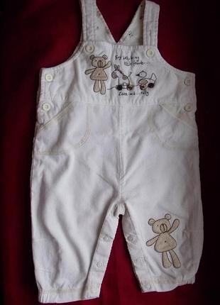 Комбинезон летний фирменный, микровельвет, ромпер mini mode 3-6 мес + подарок