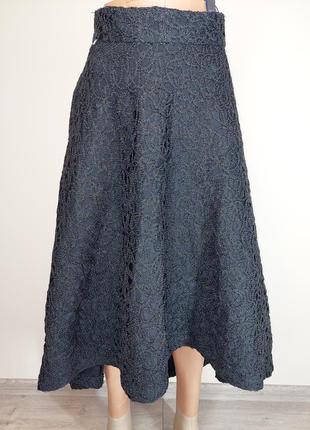 Асимметричная high low юбка с карманами3 фото