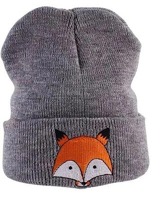 Акрилові шапочки з лисичкою