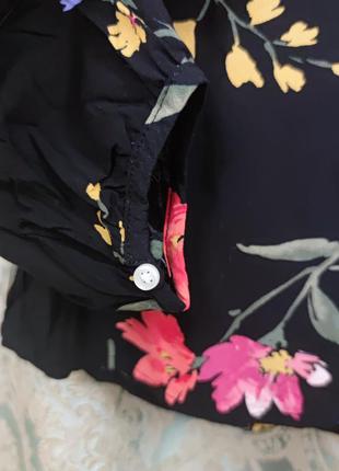 Стильная блузка топ old navy black floral2 фото